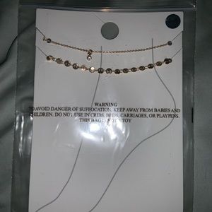 forever 21 two anklets gold color